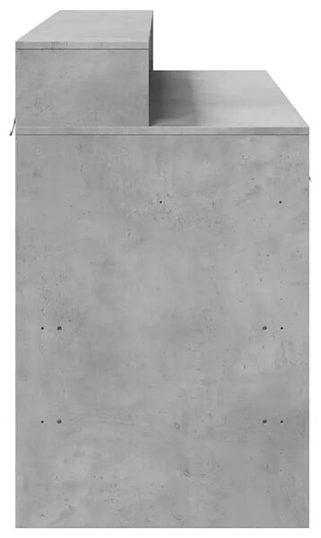 Biurko podświetlane 120 cm betonowa szarość E6-G90
