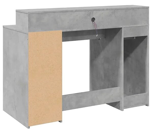 Biurko podświetlane 120 cm betonowa szarość E6-G90