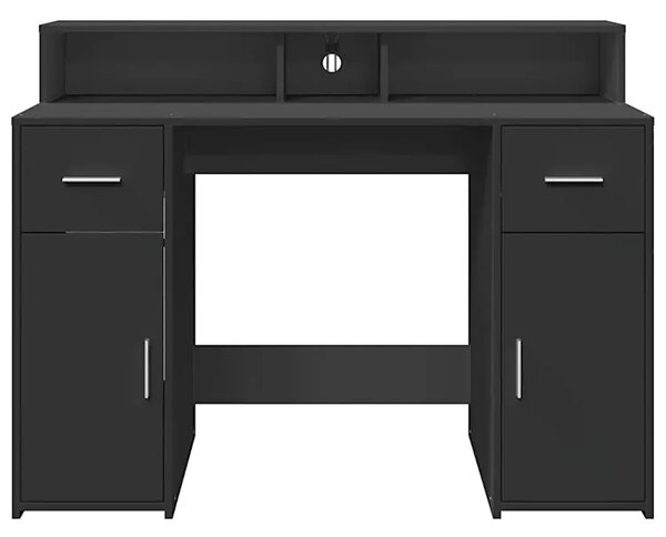 Biurko podświetlane 120 cm czarne G7-P18