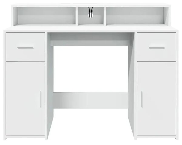 Biurko podświetlane 120 cm biały W6-N33
