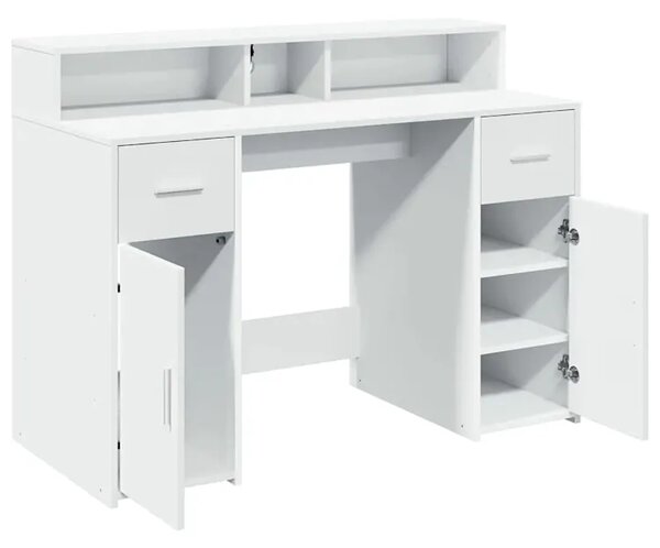 Biurko podświetlane 120 cm biały W6-N33