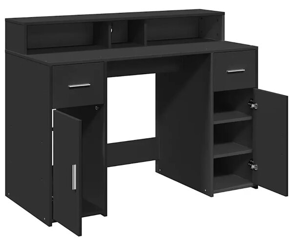 Biurko podświetlane 120 cm czarne G7-P18