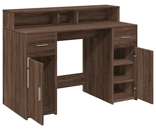 Biurko podświetlane 120 cm brązowy dąb G6-A91