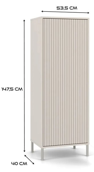 Nowoczesna kaszmirowa komoda z lamelami F5-Z39