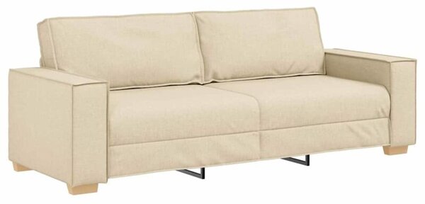 Sofa kremowy 220 x 78 x 84 cm tkanina