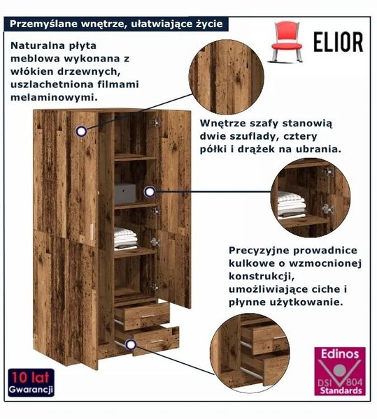 Nowoczesna szafa stare drewno L7-Z28
