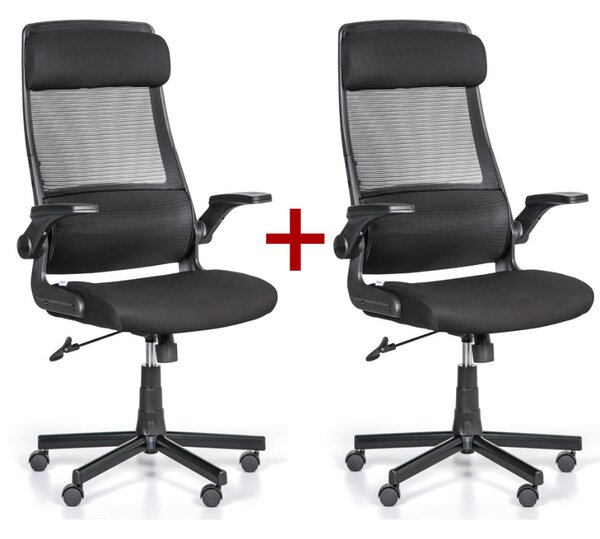 Krzesło biurowe EIGER 1+1 GRATIS, czarny