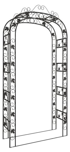 Pergola ogrodowa, czarna, 116x45x240 cm, stalowy
