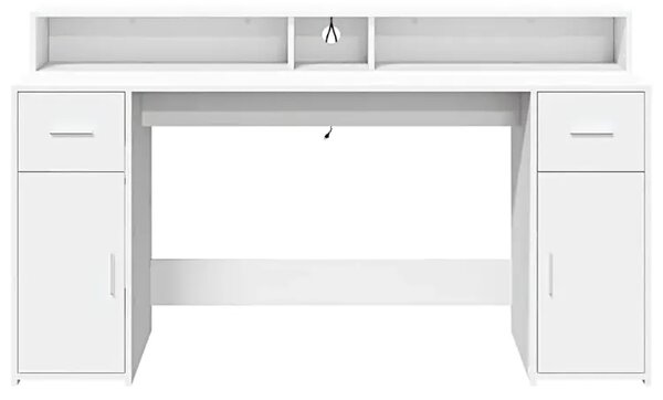 Białe biurko podświetlane 160 cm N1-C06