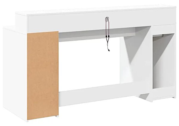 Białe biurko podświetlane 160 cm N1-C06