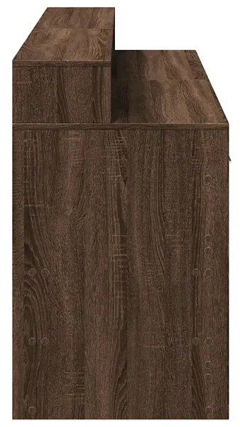 Biurko podświetlane 160 cm brązowy dąb H1-T58