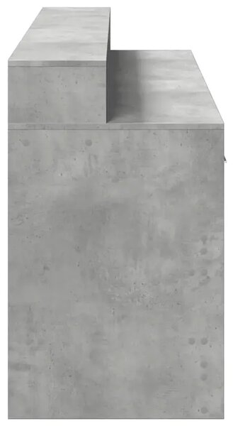 Biurko podświetlane 160 cm betonowa szarość H5-S85