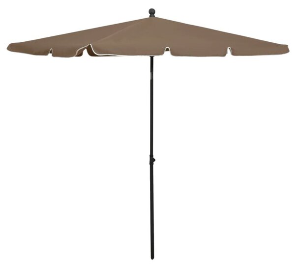 Parasol ogrodowy na słupku, 210x140 cm, kolor taupe