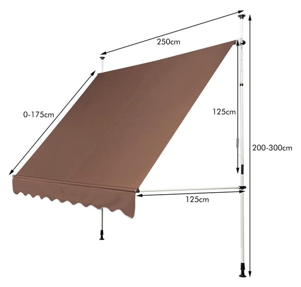 Markiza balkonowa rozporowa 250 cm
