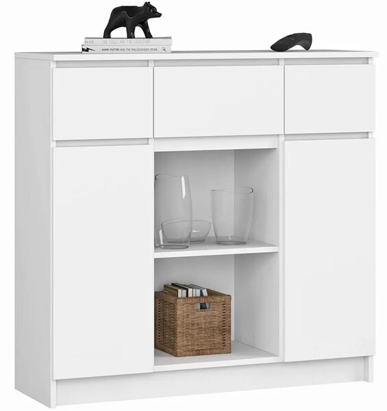 Biała minimalistyczna komoda do salonu N4-G26