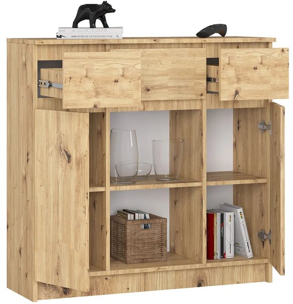 Komoda minimalistyczna do salonu dąb artisan M6-R01