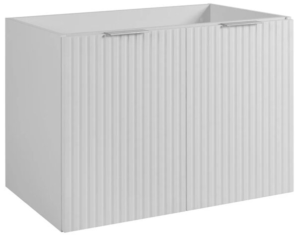 Biała dwudrzwiowa wisząca szafka do łazienki 80 cm R2-E70