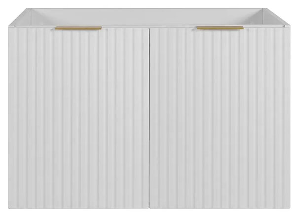 Biała dwudrzwiowa wisząca szafka do łazienki 80 cm R2-E70