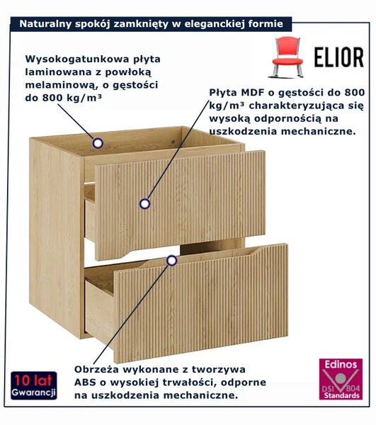Wisząca szafka pod umywalkę dąb Cremona N4-K79