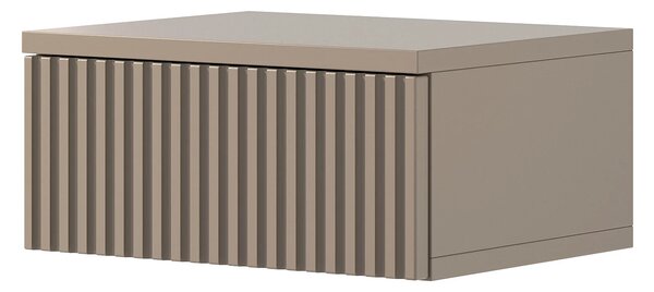 Beżowa ryflowana szafka nocna ścienna A0-P55