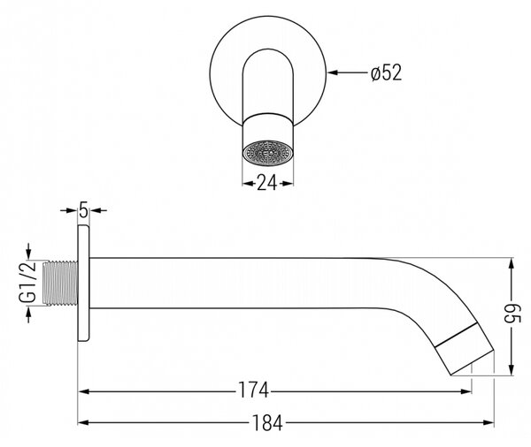 Mexen Kai DR70 zestaw wannowo-prysznicowy podtynkowy z deszczownicą 25 cm, chrom - 77602DR70251-00