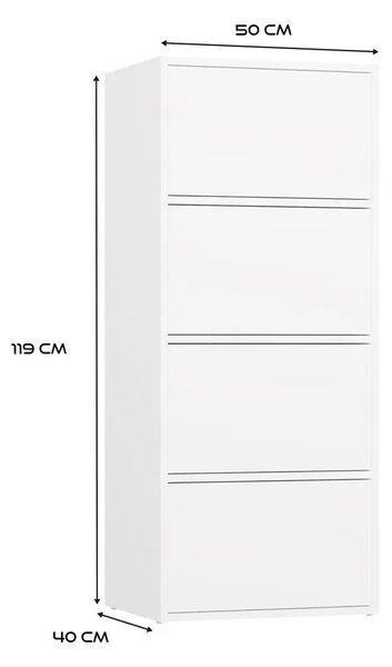 Nowoczesny regał zamykany M4-B74