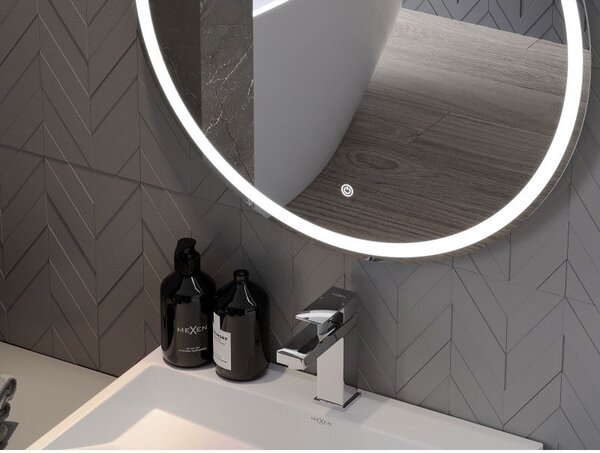 Mexen Gobi lustro łazienkowe podświetlane, okrągłe 70 cm, LED 6000K, antypara - 9801-070-070-611-00