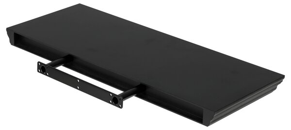 Półka ścienna P-024, matowy czarny, 60 cm