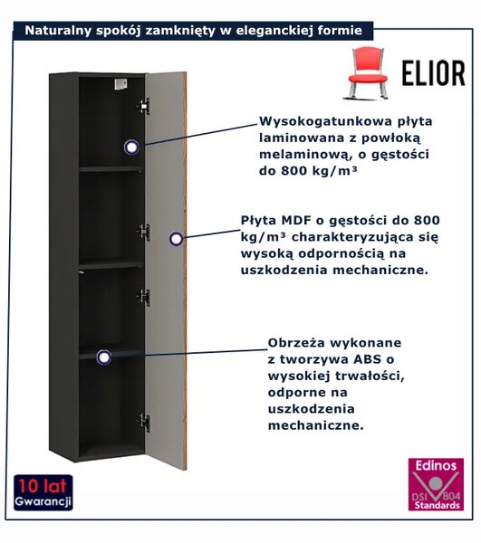 Nowoczesny wiszący słupek łazienkowy K3-M05