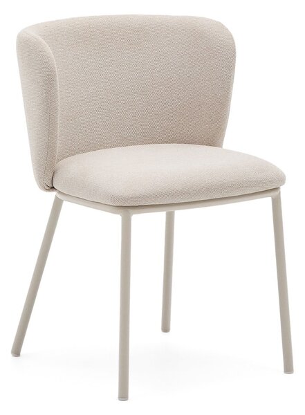 Beżowy tapicerowany fotel jadalniany Ciselia – Kave Home