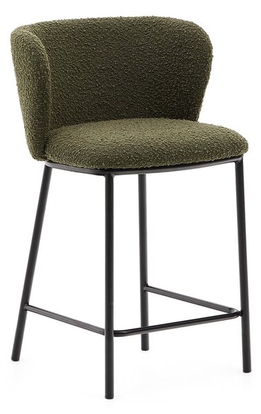 Zielony hoker (wysokość siedziska 65 cm) Ciselia – Kave Home