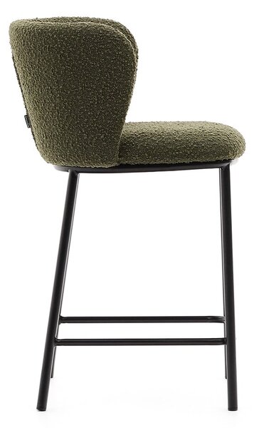 Zielony hoker (wysokość siedziska 65 cm) Ciselia – Kave Home