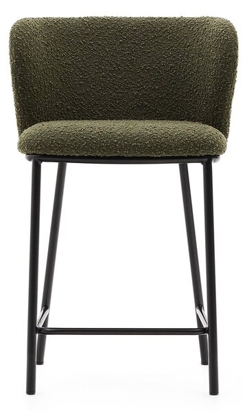 Zielony hoker (wysokość siedziska 65 cm) Ciselia – Kave Home
