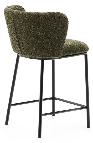Zielony hoker (wysokość siedziska 65 cm) Ciselia – Kave Home