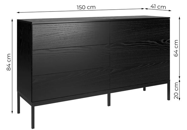 Komoda z 6 szufladami K8-T00