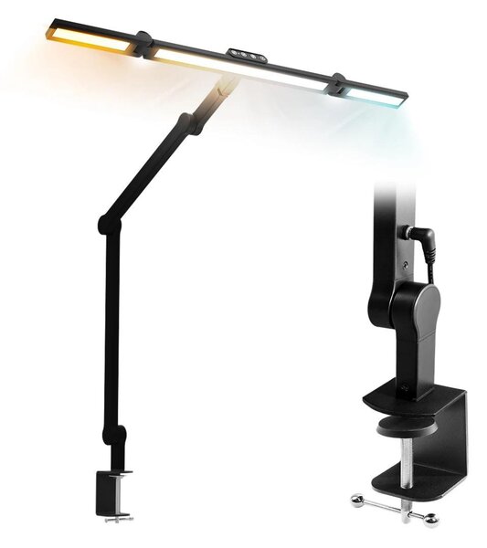 Lampa Kreślarska Bezcieniowa Biurkowa LED Glow D1 z Regulacją Czarna 24W