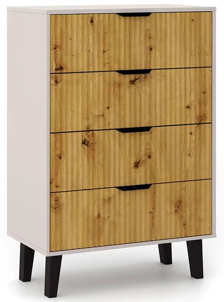 Komoda na nóżkach z 4 szufladami kaszmir + dąb artisan S9-Z31