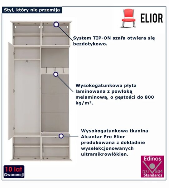 Kaszmirowa nowoczesna garderoba do przedpokoju L5-F57