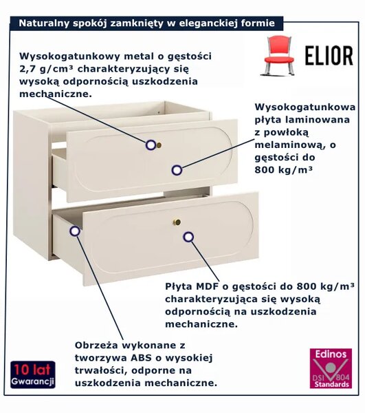 Kaszmirowa wisząca szafka pod umywalkę B0-S95