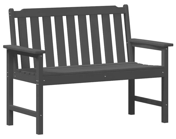 Ławka ogrodowa czarny 120 x 59 x 88 cm hdpe