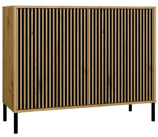 Komoda na nóżkach z lamelami dąb artisan C7-D31