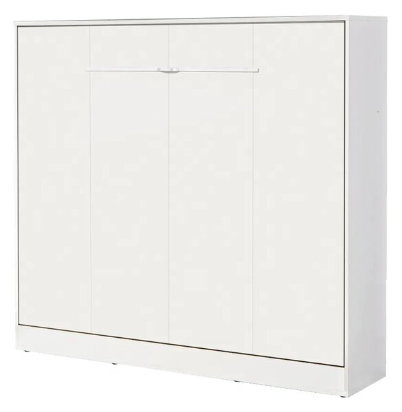 Pionowy biały tapczan z półką 160x200 L4-L68