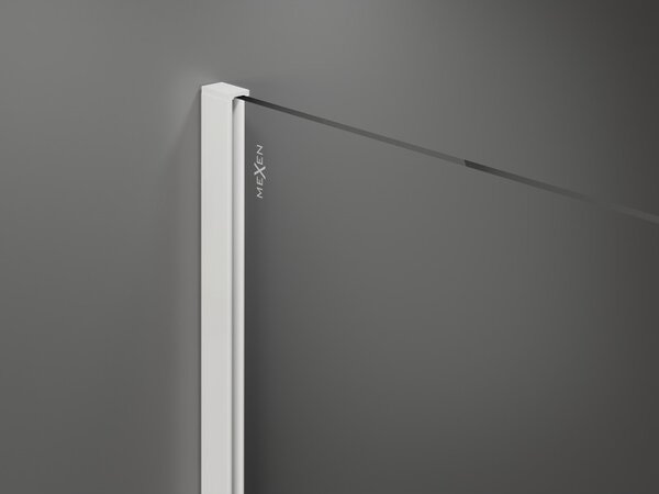 Mexen Kioto ścianka prysznicowa Walk-in 100 x 200 cm, lustro 8 mm, biała - 800-10-101-20-50
