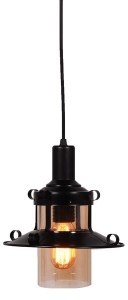 LAMPA WISZĄCA INDUSTRIALNA LOFT CZARNA CAPRI W1