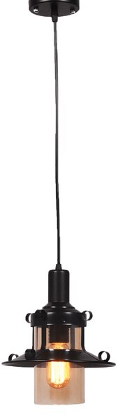 LAMPA WISZĄCA INDUSTRIALNA LOFT CZARNA CAPRI W1