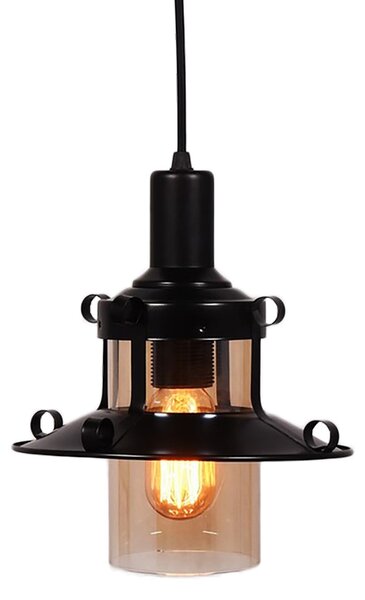 LAMPA WISZĄCA INDUSTRIALNA LOFT CZARNA CAPRI W1