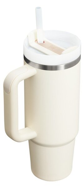 Kremowy termos ze stali nierdzewnej ze słomką 890 ml Quencher H2.O FlowState™ Tumbler Cream 2.0 – Stanley