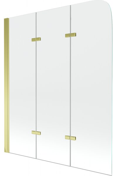 Mexen Felix parawan nawannowy 3-skrzydłowy 120 x 140 cm, transparent, złoty - 890-120-003-50-00