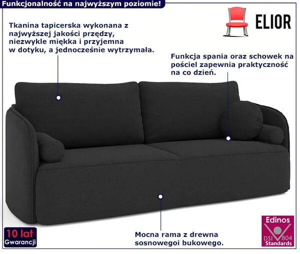 Rozkładana sofa z poduszkami cappuccino Z9-F63
