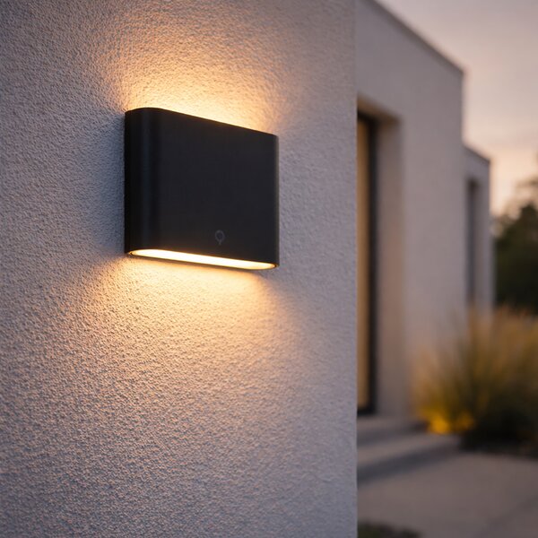 Nowoczesna lampa ścienna zewnętrzna czarna 11,5 cm z LED IP65 - Batt